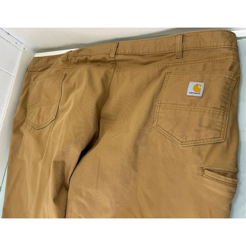 Carhartt Pants Mens 54X32 Relaxed Fit Canvas Khaki Tan Stretch Workwear BN2517-M - Picture 11 of 11